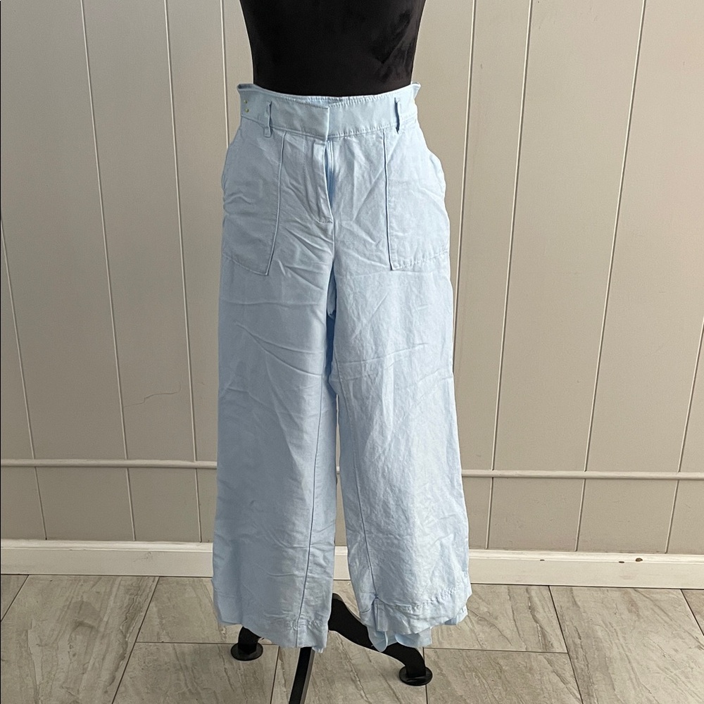 Theory Sky Blue Wide-Leg Pants